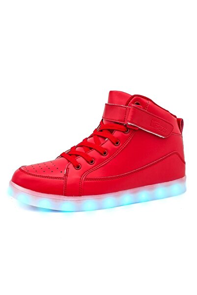 IGxx LED Light Up Shoes for Men Women Sneakers High Top Red 7