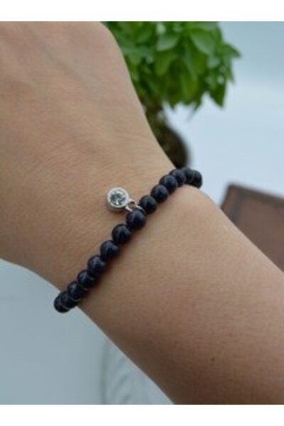 Stoneage 6 mm Starstone Bracelet - Navy Blue -