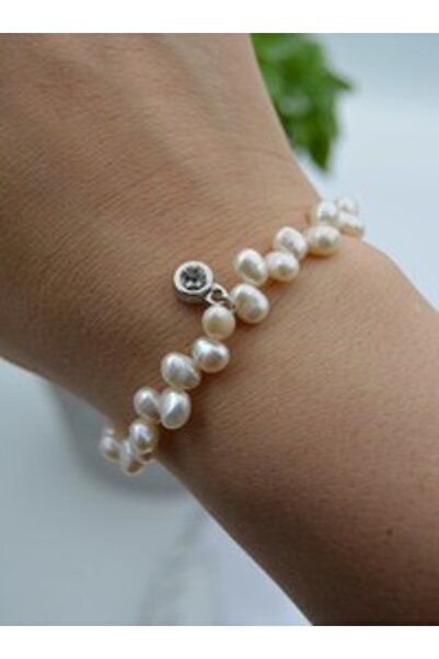 Stoneage White Pearl Bracelet - White -