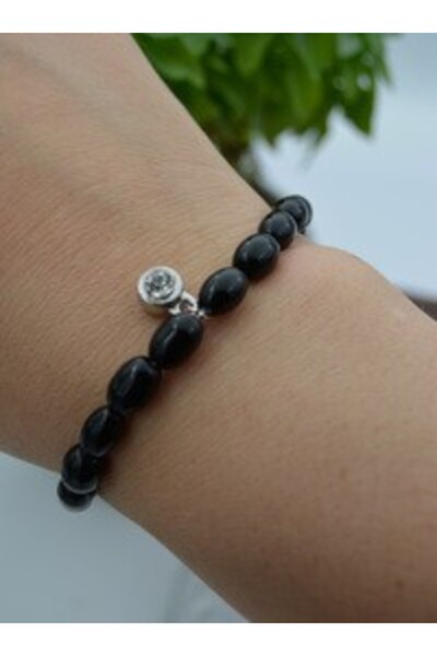 Stoneage Arpa Cut Onyx Bracelet - Black -