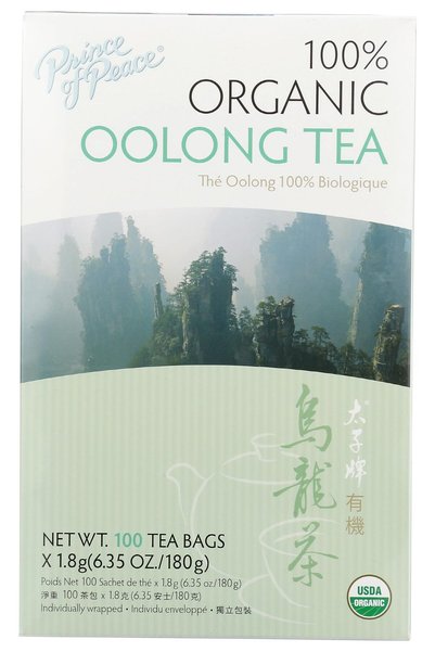 Prince Of Peace Organic Oolong Tea, 100 Tea Bags – Unsweetened, Lower Caffein...
