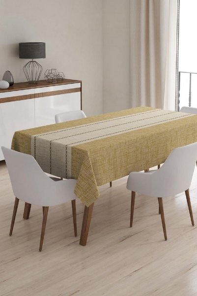 TakÇalıştır Tablecloth, Digital Printed Single Tablecloth, Patterned Stain-Re...