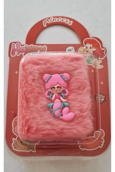 Modellino Çanta Kartelalı 3D Figürlü Mini Tüylü Peluş Not Defteri 6x7cm Renkl...