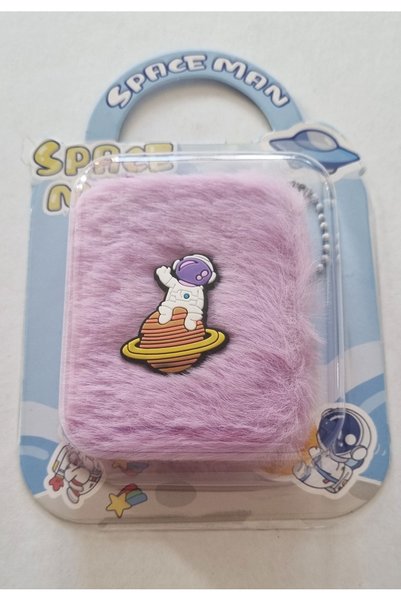 Modellino Çanta Kartelalı 3D Figürlü Mini Tüylü Peluş Not Defteri 6x7cm Renkl...