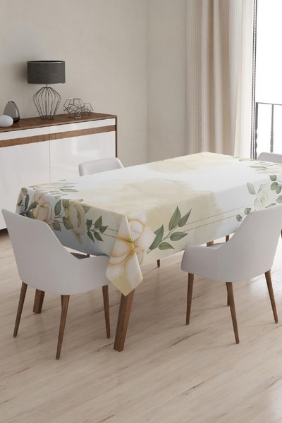 TakÇalıştır Tablecloth, Digital Printed Single Tablecloth, Patterned Stain-Re...