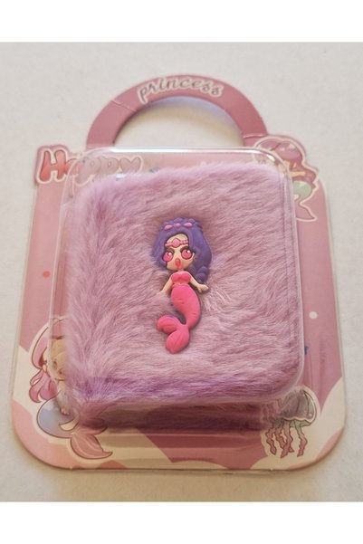 Modellino Çanta Kartelalı 3D Figürlü Mini Tüylü Peluş Not Defteri 6x7cm Renkl...