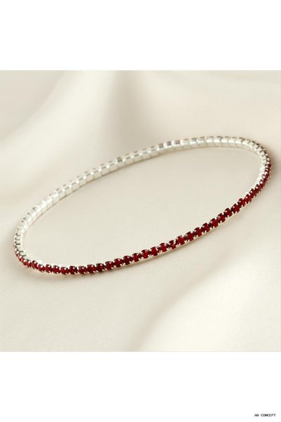 ZERO LAND CONCEPTA 2 mm Mini Strip Bead Bracelet (13832) Red