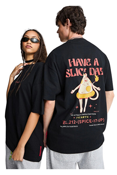 Funky Buddha FNK.GRWN Υπερμεγέθες T-Shirt GRW014-906-04 - Μαύρο - L