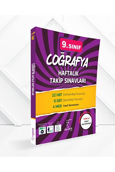 Karekök Yayınları 2026-2027 MÜFREDAT 9. SINIF COĞRAFYA HAFTALIK TAKİP SINAVLARI