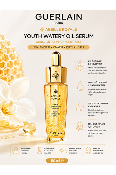 Guerlain أبيل رويال يوث واتري أويل سيروم 50 مل - سيروم للوجه مرطب ومغذي وداعم...