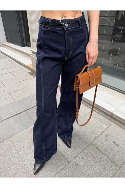 YK FASHION Tasarım Kemerli Pantalon