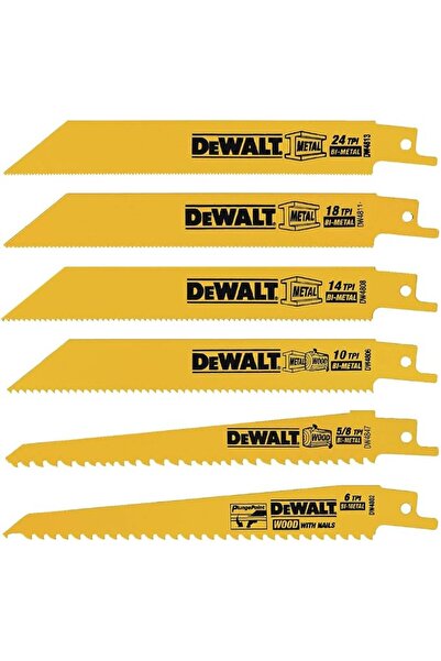 Dewalt Reciprocating Saw Blades, Metal/Wood Cutting Set, 6-Piece (DW4856)