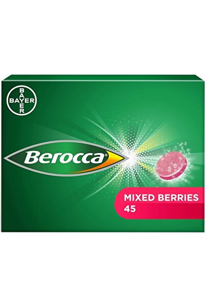 berocca أقراص فيتامينات الطاقة بنكهة التوت المختلط (45 قطعة)