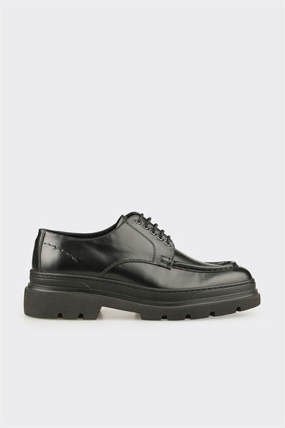Elle Shoes Siyah Deri Erkek Günlük Ayakkabı