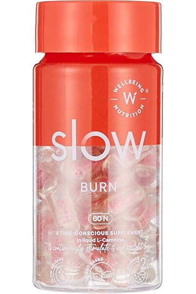 Wellbeing Nutrition Slow Burn Caffeine and Chromium 60 Capsules, Green/Orange