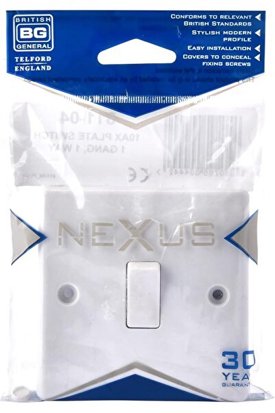 nexus shoes NexUS 1 Gang 1 Way 10A Switch White