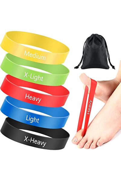 SYOSI Toe Stretcher Bands 5 Pack Resistance Loop Set for Bunions Hallux Valgu...