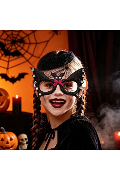 PARTY GO Halloween decorative glasses bat pattern 18×11.3cm, 1 piece, costume...