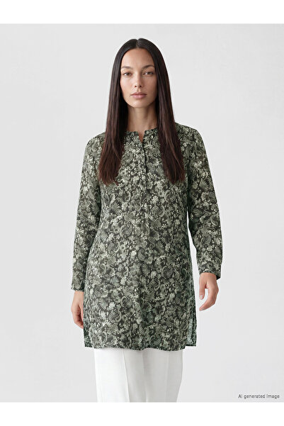 LC Waikiki Trendlucky Women's Tunic with a Distinctive Collar Pattern