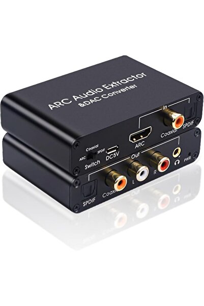 KOWVOWZ محول HDMI Arc، محول صوت رقمي إلى تناظري 192 كيلو هرتز مع منفذ بصري رق...