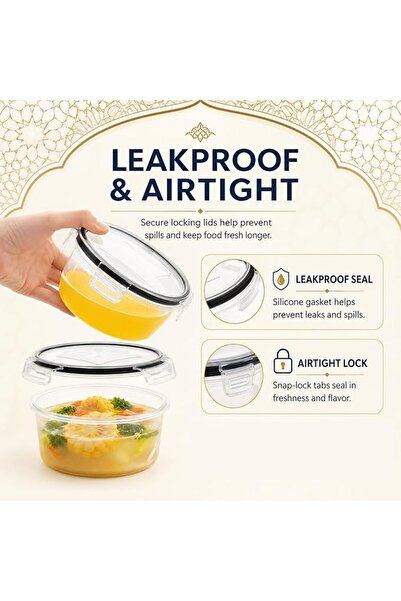 Choture CHOT 12 Pack Airtight Food Storage Containers with Lids Leakproof Mea...