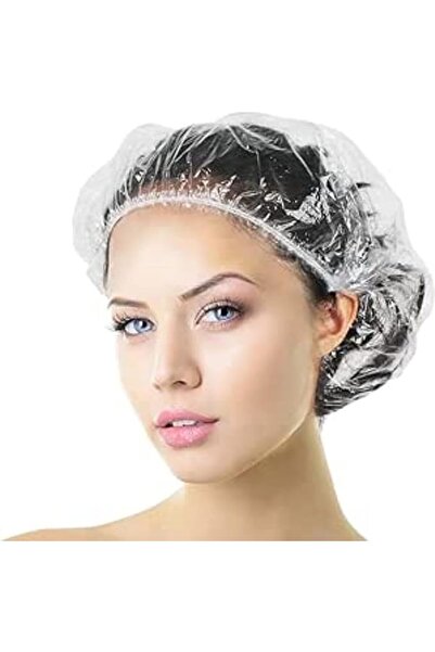 SKY TOUCH SKY-TOUCH 100pcs Shower Cap Disposable, Bath Caps Thick Waterproof ...