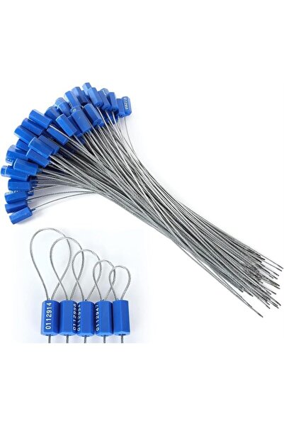 THE WHITE SHOP 100 PCS Security Cable Seals Numbered Tamper Proof Security Ta...