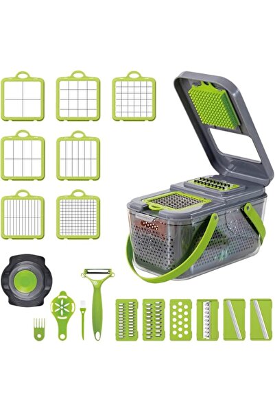 EACAM Ecam 22 in 1 Multifunctional Manual Vegetable Chopper Onion Garlic Pota...