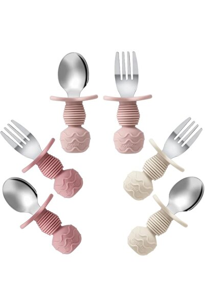 PandaEar 6 Pack Toddler Cutlery Set| Stainless Steel Baby Fork and Spoon Set|...