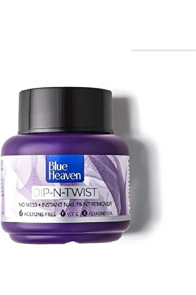 Blue Heaven مزيل طلاء الأظافر ديب آند تويست، غني بفيتامين E وزيت اللوز، خالٍ ...