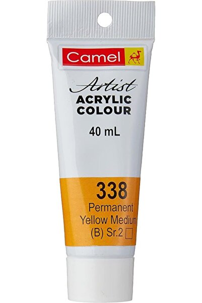 Camlin Camel Series 2 Artist Acrylic Colour 40 ml, 338 Permanent Yellow Medium