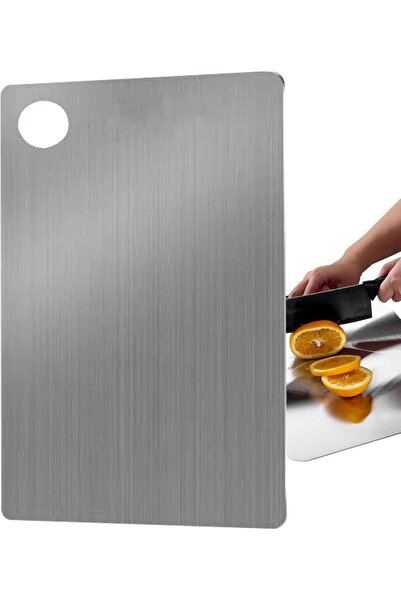 soptec Stainless Steel Chopping Board - Double Sided Cutting Board for Kitche...