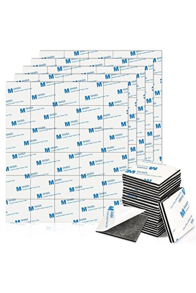 UPINS Square Double Sided Foam Adhesive Tape (Black) Pack of 120
