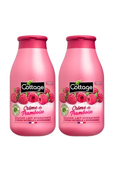 Cottage Set 2 x Gel de Dus si Lapte de Baie cu Zmeura, 250ml
