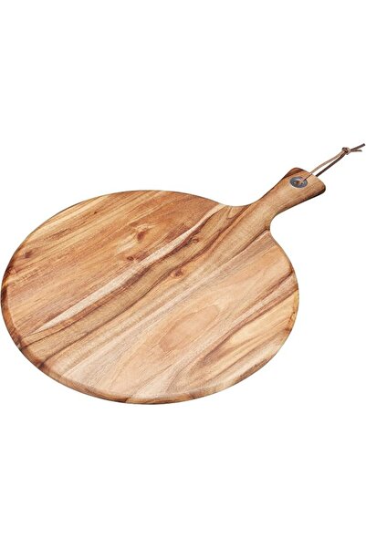 Natural Elements KITCHENCRAFT صينية تقديم دائرية من خشب الأكاسيا، 41x30 سم، م...