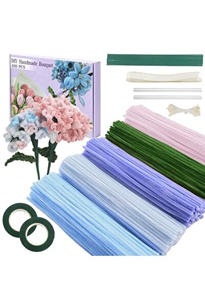 GENERAL 400 Pcs Pipe Cleaners Craft,5 Assorted Colors Pipe Cleaners Bulk, Che...