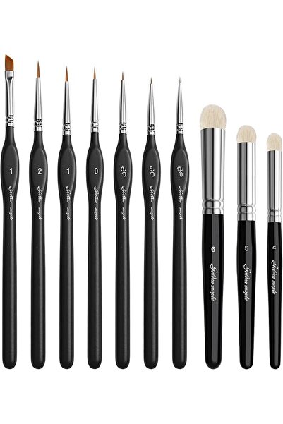 golden maple Miniature Paint Brushes Drybrush-10pcs Micro Detail Paint Brush ...