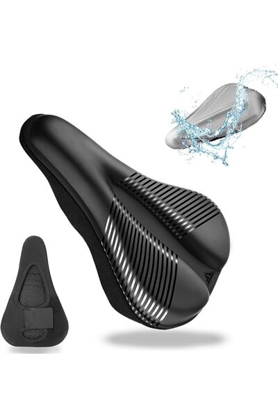 AZONEE Bike Seat Cover Gel Padded, Bike Seat Cushion, Extra Soft Comfy for Me...