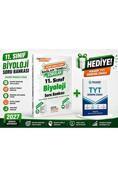 Çap Yayınları 2027 GÜNCEL MÜFREDAT 11.SINIF BİYOLOJİ SORU BANKASI-MAARİF TYT ...