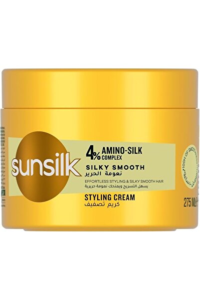 Sunsilk كريم تصفيف الشعر، ناعم كالحرير، لشعر فوريًا أقوى وأكثر نعومة، 275 مل