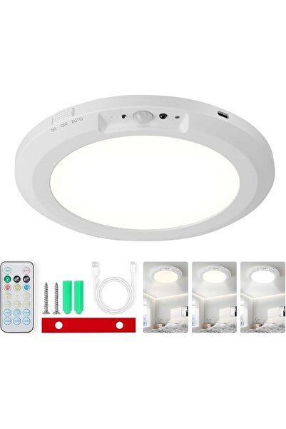 TERRIFI Motion Sensor Ceiling Light, Wireless Battery Powered Indoor Lighting...