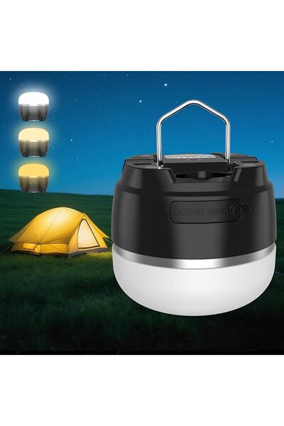 GENERAL LED Camping Lantern Rechargeable, 1000LM Tent Light with 3 Color Ligh...