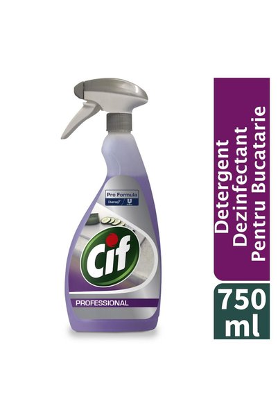 Cif Professional Detergent Dezinfectant Lichid 2 în 1 6x0.75L - Detergent dezinfectant lichid