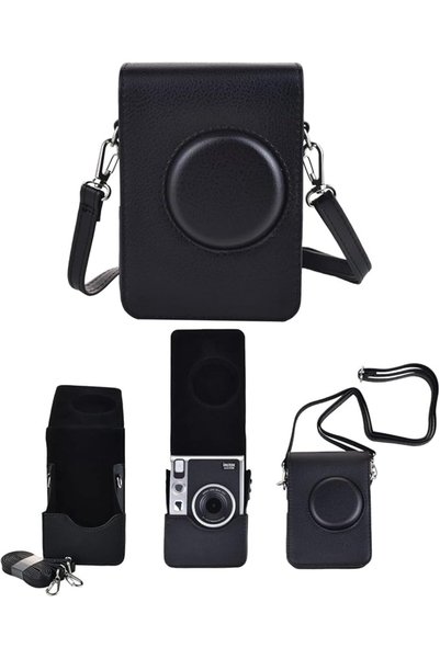 NALACAL حافظة لكاميرا Instax Mini EVO - حقيبة كاميرا أنيقة من الجلد الصناعي م...