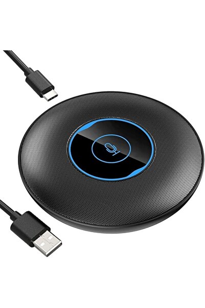 EXCEFORE Conference USB Microphone, 360 degrees Omnidirectional Laptop PC Com...