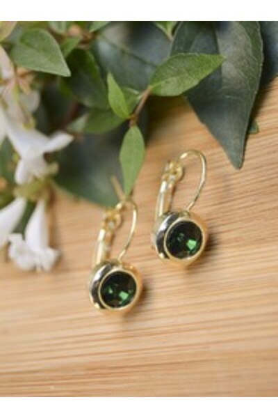 Stoneage Zircon stone earrings - gold color -