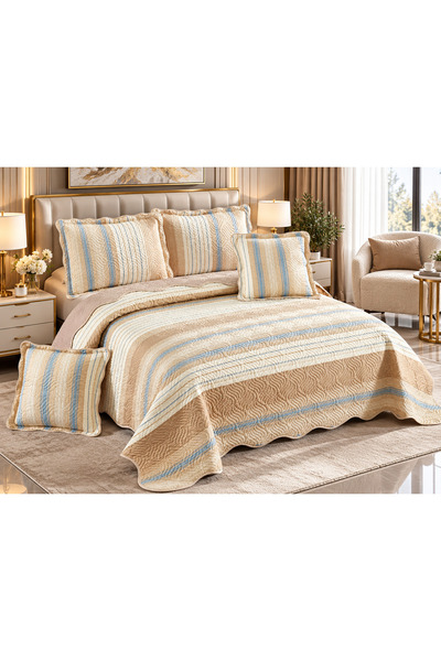 East Comfort Set Cuvertura Finet pentru Pat Dublu, 230x250 cm, 4 Fete de Pern...