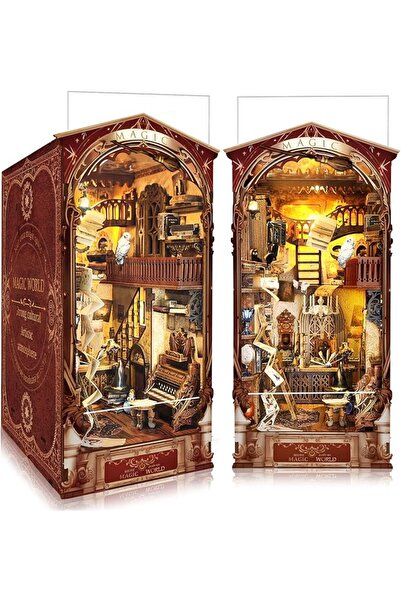 BELEEV Magic World Book Nook Kit with LED Light and Dust Cover