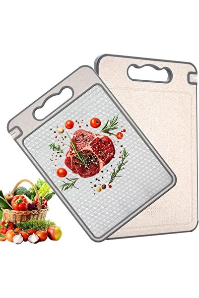 ANYUAN Double-Sided Stainless Steel Cutting Board, Food-Grade 304 Steel & Ric...
