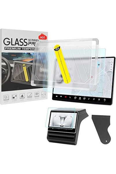 JINXXTTA 9H Matte Tempered Glass Screen Protector for Tesla Model 3 Highland ...